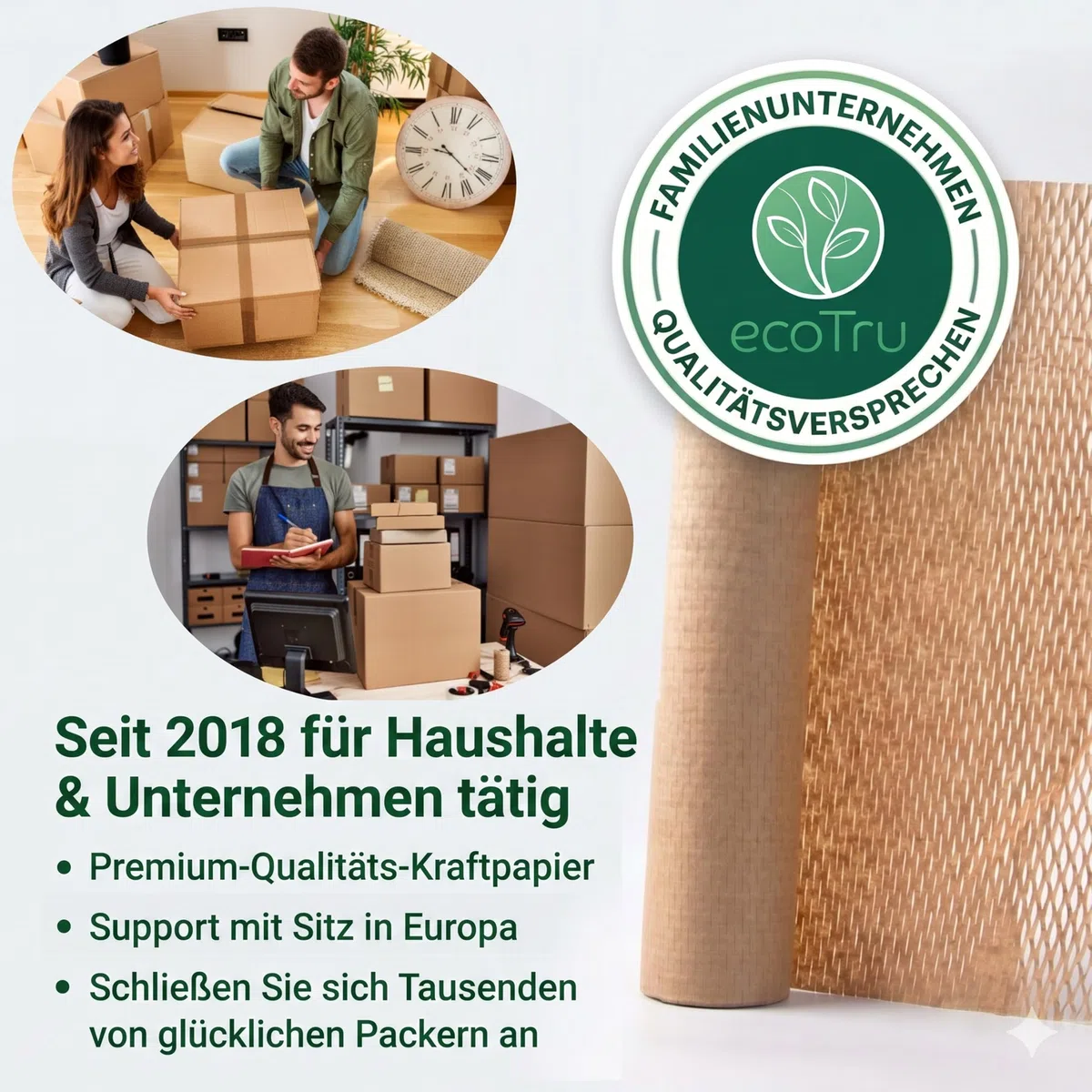 Wabenpapier verpackungsmaterial 30cm x 50m, Luftpolsterfolie Öko Alternative für umzug, Verpackungspapier, Papier noppenfolie, füllmaterial für pakete, Packpapier, Bubble wrap packing rolle