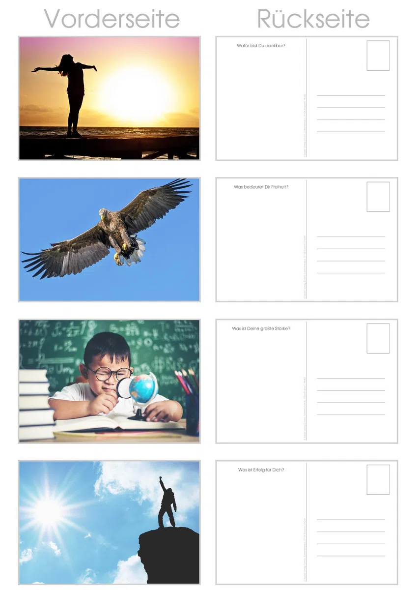 Edition Seidel Set 50 Premium Postkarten Motivationskarten Kommunikationstraining Konversation-Spiel Coaching Tools Karten Landschaften Natur Gefühlskarten Selbst-Achtsamkeit Sprüche