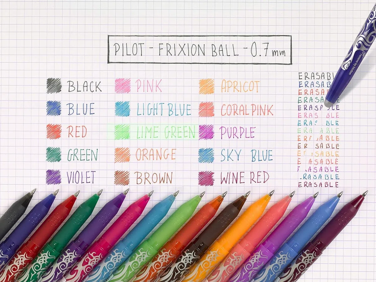 PILOT FriXion Ersatzminen 0.7 - 12 Stück (6er Sets), Blau - Radierbare Tinte - Kompatibel Mit Ball & Clicker - Mittlere Stärke - Gel-Tintenrollermine