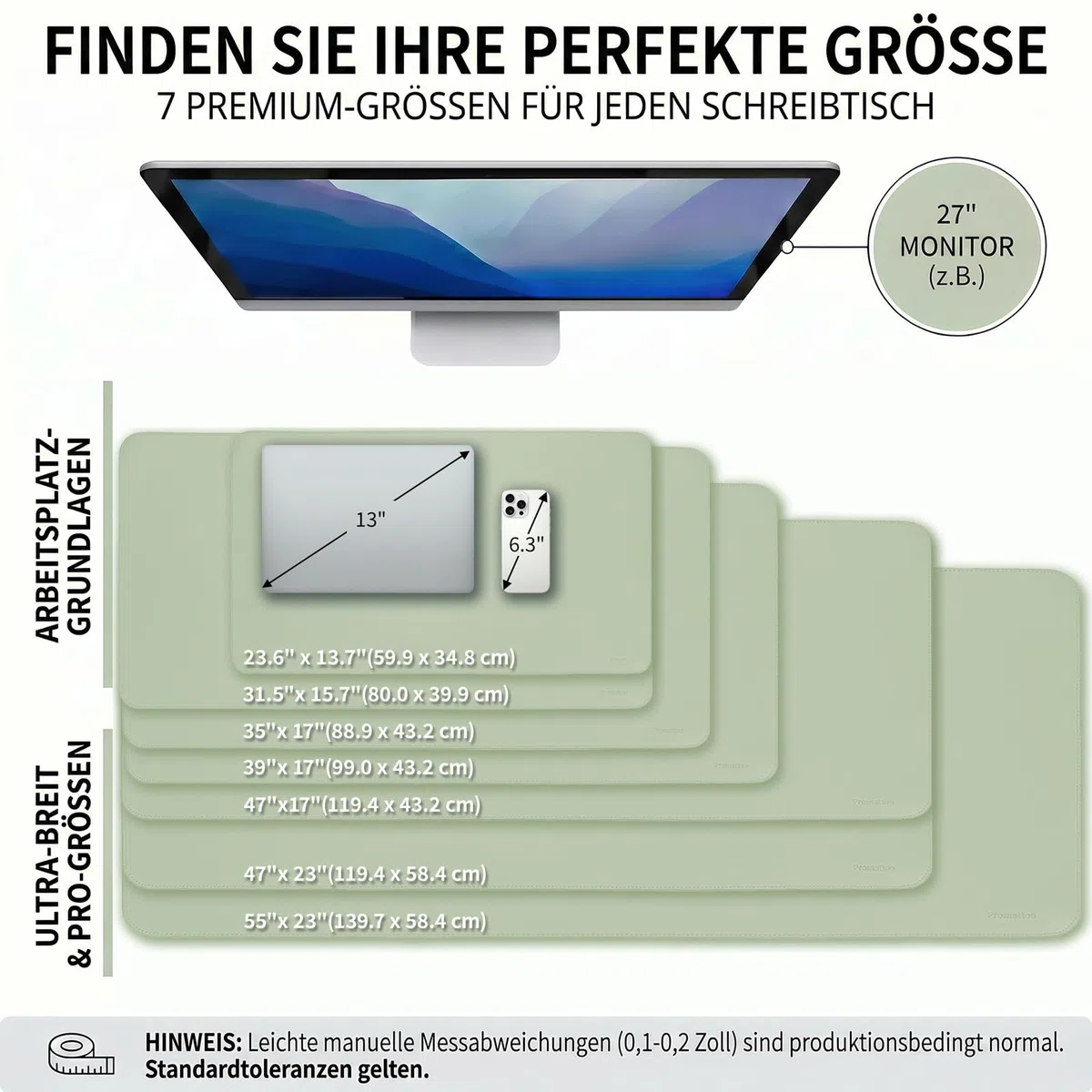 XXL Schreibtischunterlage aus veganem Leder – Rutschfest, geruchsfrei & wasserabweisend – Edle Laptop-Matte mit Geschenkverpackung für Büro, Homeoffice & mehr – Keine störenden Kanten!