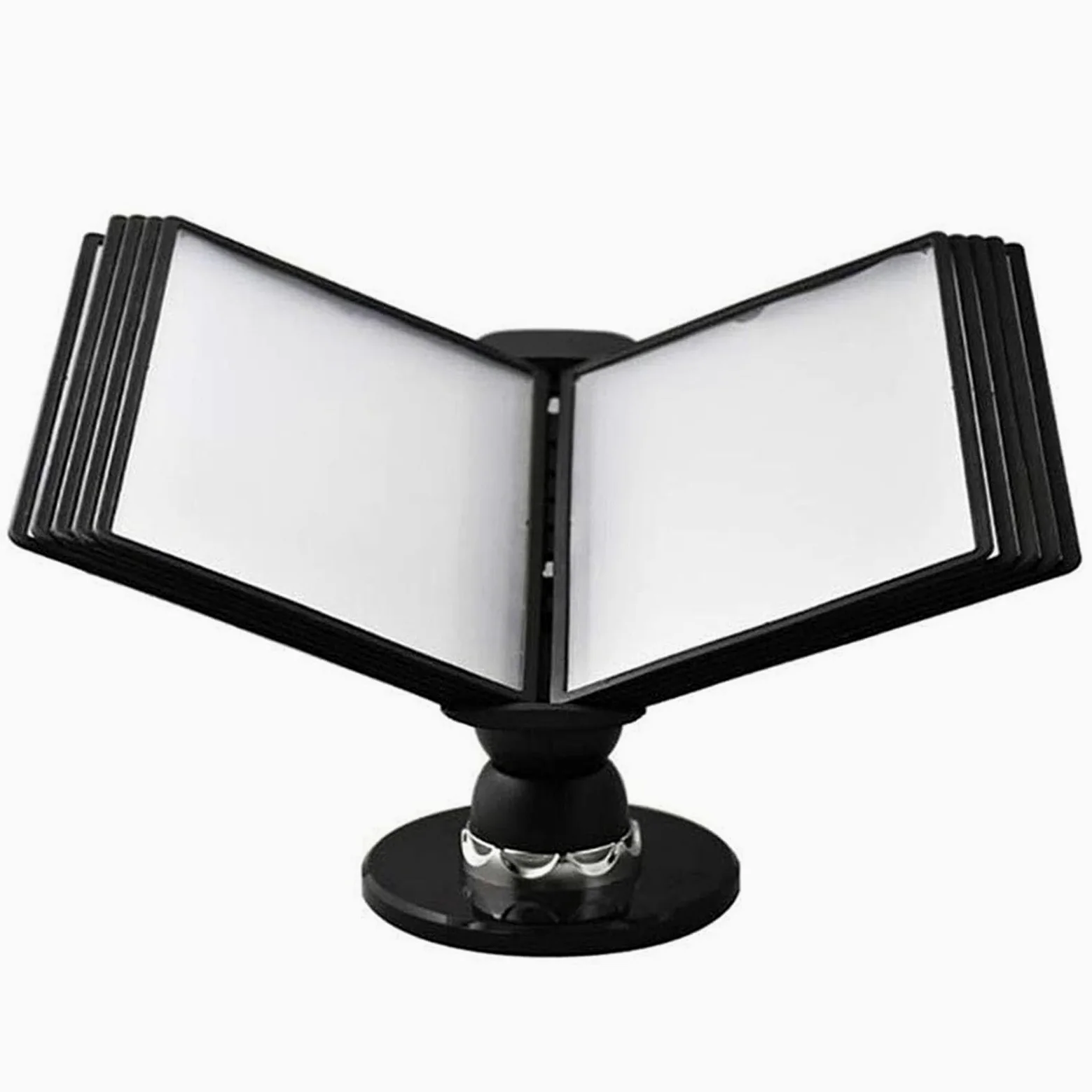 Verstellbar A4 Flip Dokumentenhalter 10/20 Fächer Schwarz