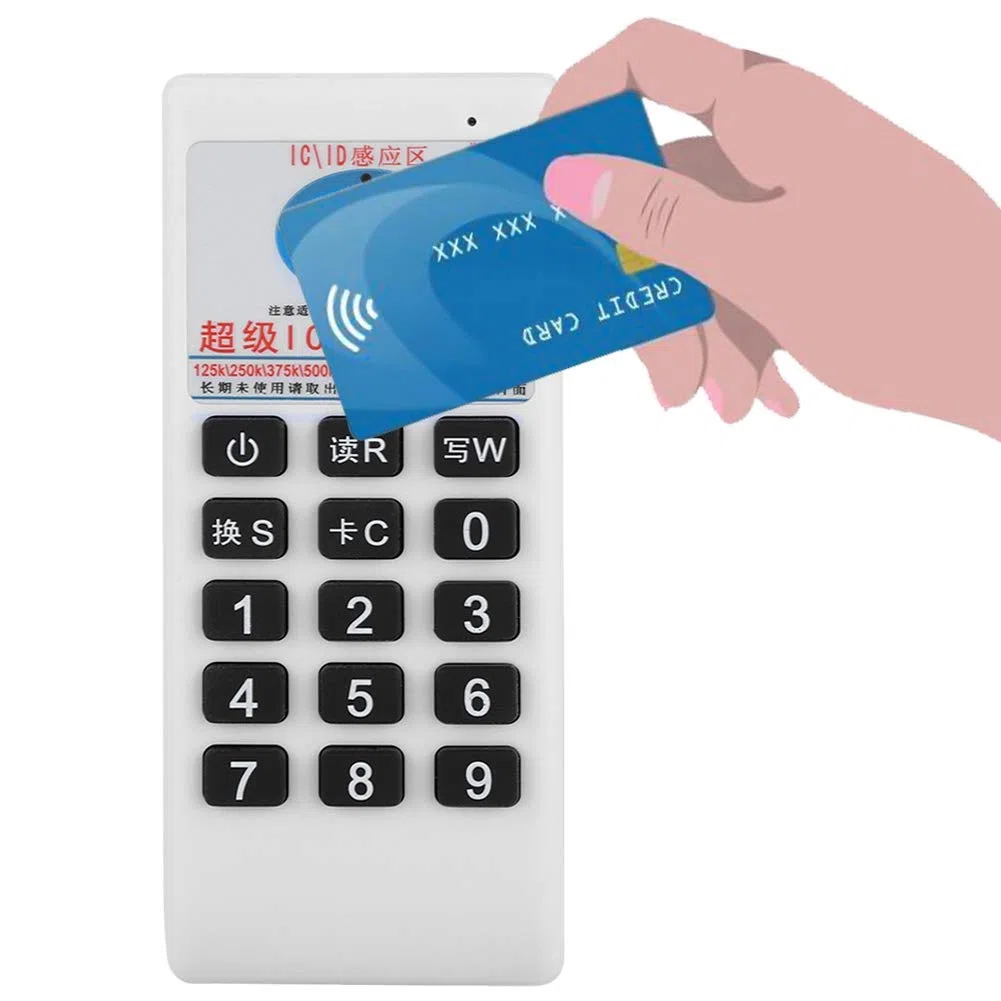 RFID Duplicator, Handheld 125KHZ / 250KHZ / 375KHZ / 500KHZ / 13.56MHZ RFID-IC/ID-Kartenleser-Kopierer unterstützt ISO 14443 Typ A und B