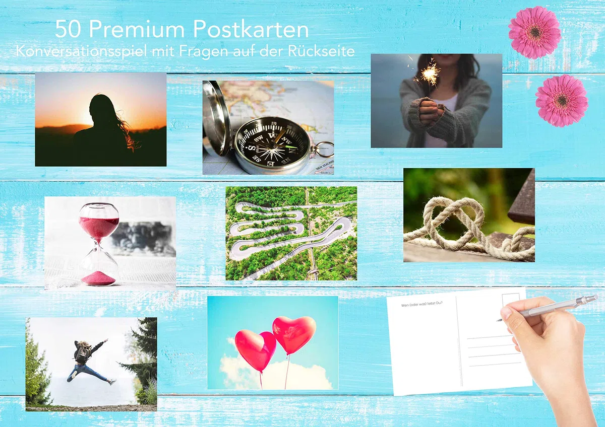 Edition Seidel Set 50 Premium Postkarten Motivationskarten Kommunikationstraining Konversation-Spiel Coaching Tools Karten Landschaften Natur Gefühlskarten Selbst-Achtsamkeit Sprüche