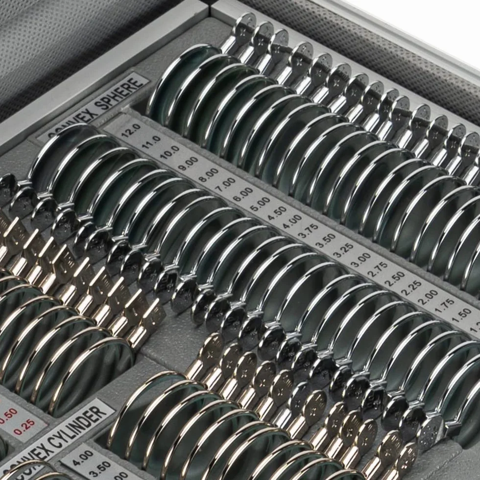 158-teiliges optisches Testobjektiv-Set, Metallrand, Aluminiumgehäuse