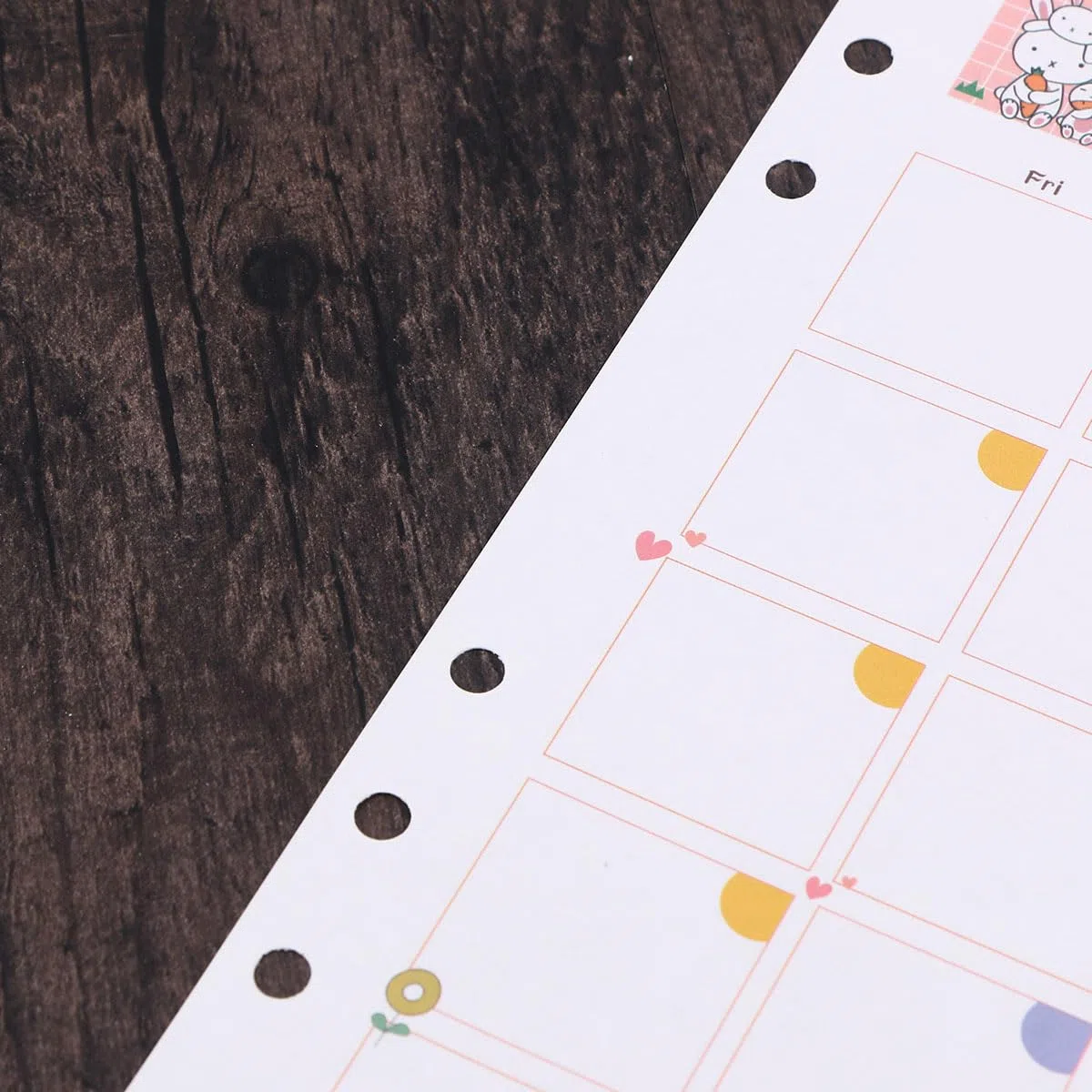 NUOBESTY A5 Nachfüllpapier Bunt 6 Löcher Loseblatt Papierfüller Für Monatsplaner Spiralblock Notizbuch Nachfüllungen Doppelseitig Schreibwaren Bürobedarf