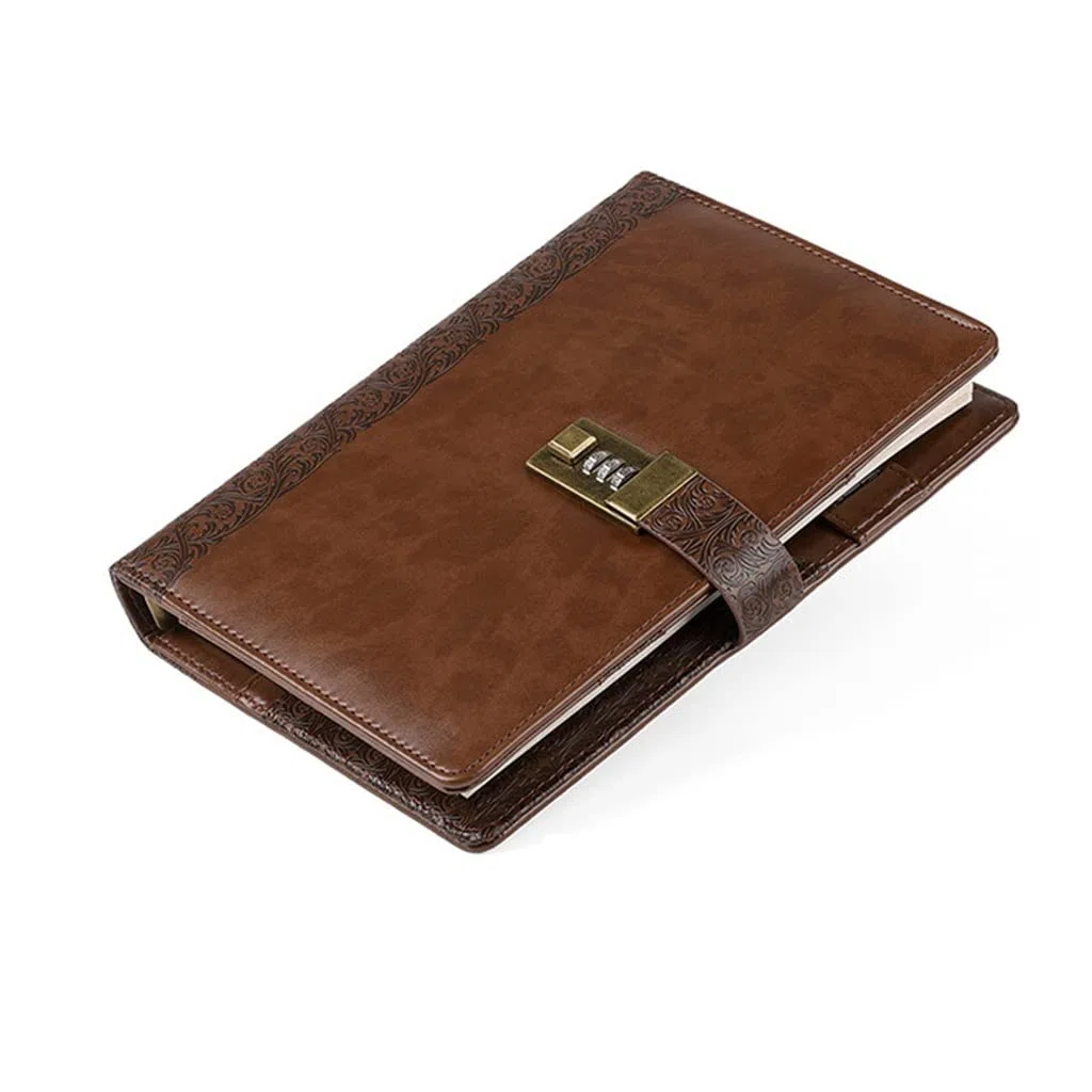 Tagebuch, A5-Binder, Notizbuch mit Schloss, Spiralringe, Notizblock, Skizzenbuch (einfarbig, Talla ?nica)