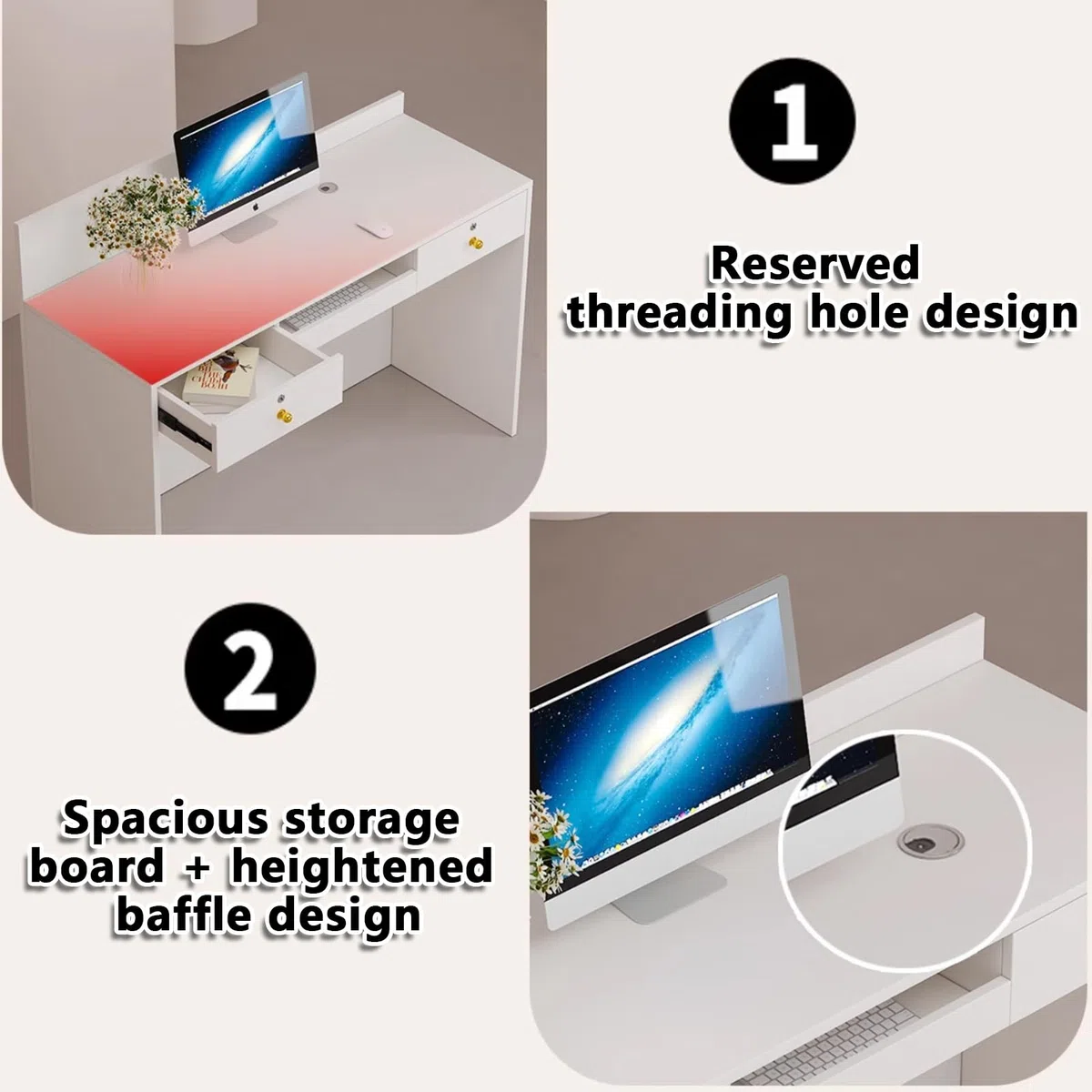 Moderner Empfangstisch mit Kassiertheke und Schubladen, einfache Montage, Empfangstisch für Empfang, platzsparendes Design