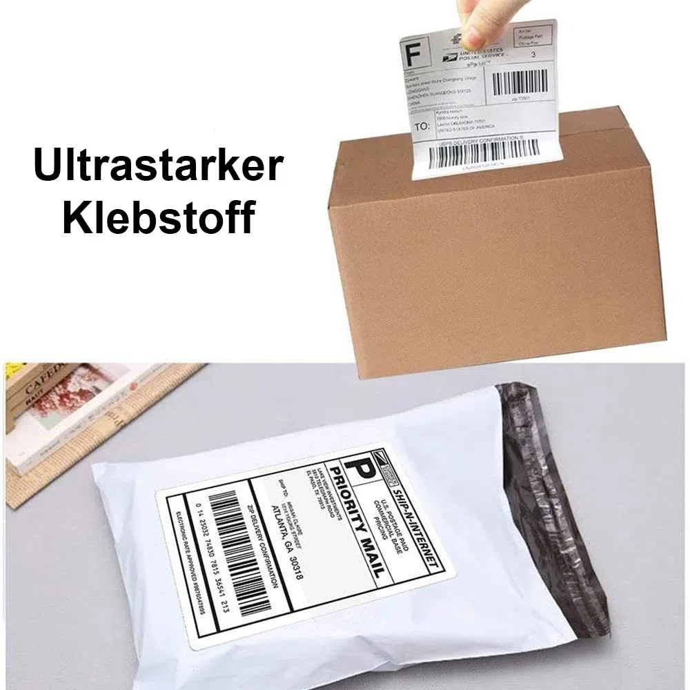 FungLam Thermopapier Versandetiketten, 4x6 DHL Etiketten, (102 x 152 mm 500 Stück) Wasserfester Versandaufkleber, BPA/BPS-frei