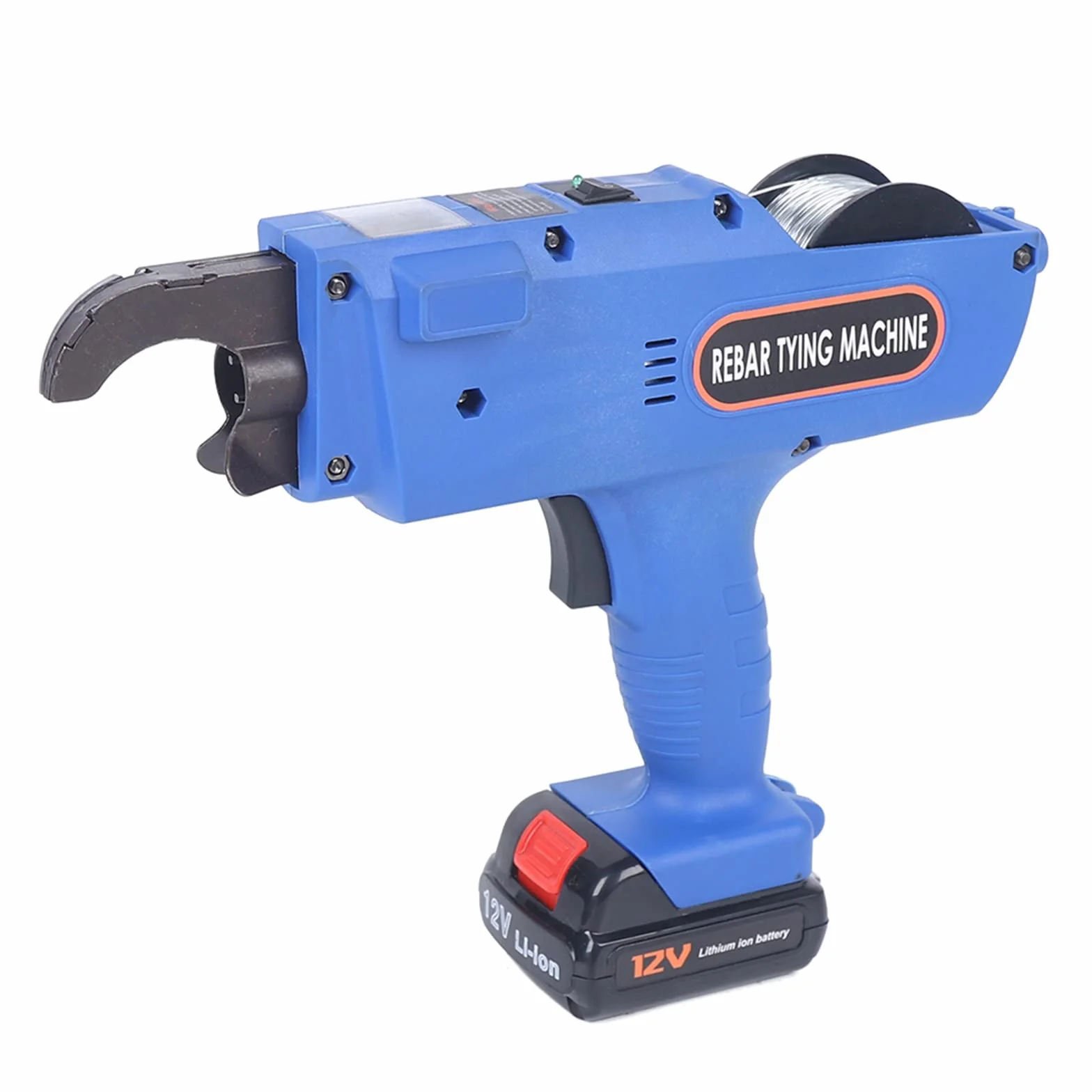 Elektrische Rebar Bindemaschine Bindegerät für Stahlbandbindung mit Lithium-Ionen-Akkus, 0,8mm Draht, 12V, 4500mAh Kapazität | Baustellenwerkzeug
