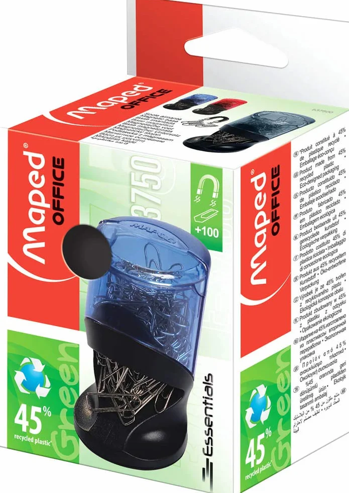 Maped M537500 - Klammernspender Essentials Green, mit ca. 100 Klammern